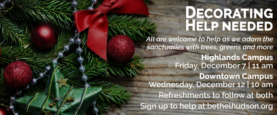 Christmas Decorating Bethel Lutheran Church